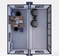 Maison Papillon Premium 20-40 pieds, 2 chambres, avec structure en acier et conception prête à l'emploi pour villas de vacances et maisons miniatures
