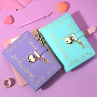 Carnet de notes personnalisé pour filles, mignon, avec serrure, pour l'école, les voyages, journal spirale