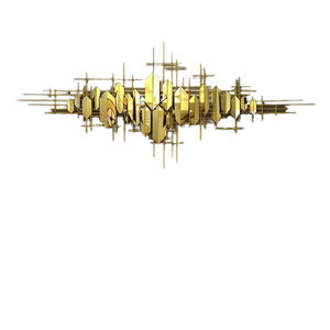 Contemporain 150*69cm or métal tenture <span class=keywords><strong>murale</strong></span> Art lumière luxe fer décor nouveau Design pour la décoration intérieure - Product Image 6