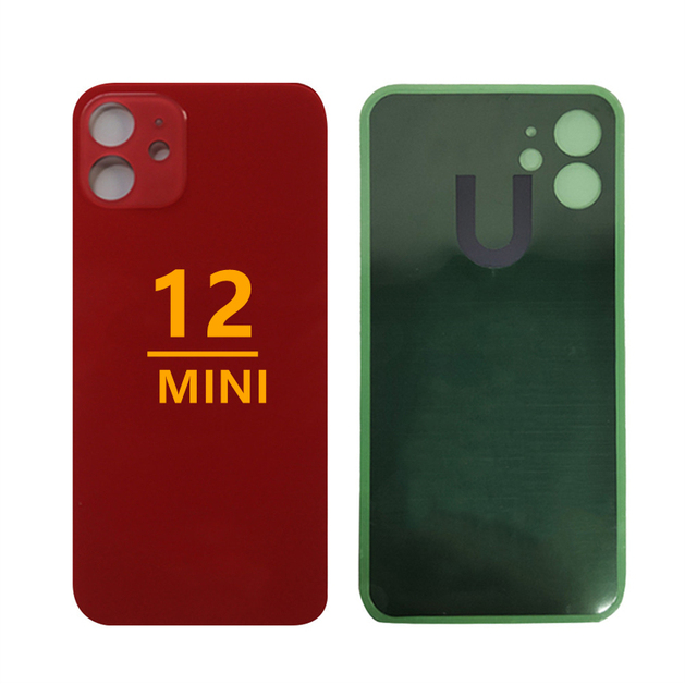Wholesale Price Large Camera Hole Back Glass Without Adhesive Compatible for iPhone 12 Mini Rear Door Housing Cover Replacement