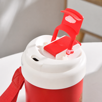 Mug isotherme en acier inoxydable 304 à double paroi, style chinois, coffret cadeau pour étudiants et amateurs de thé au lait, avec cordon de suspension