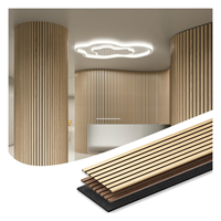 Panneaux muraux en bois à lattes acoustiques flexibles panneaux de mousse acoustique pliables diffuseur acoustique insonorisé pour la décoration et la réduction du bruit