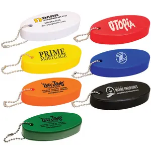 Wholesale Floater Keyring Promotional Custom Logo Floating Water Print Keychain Oval Soft Floater Keychain