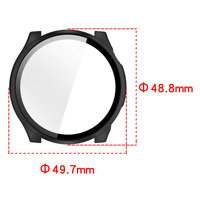 BEEFLYPOWER Coque de protection intégrale pour montre avec pare-chocs en verre trempé intégré pour Garmin 4 & 4S HF011 HF012