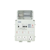 Tableau de distribution basse tension prêt à l'emploi avec éclairage LED intégré, en ABS/PC, indice de protection IP54, montable au mur