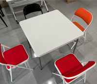 Table pliante de haute qualité jardin salle à manger pique-nique mariage Restaurant Table carrée rectangulaire blanc en plastique Table de mariage pliable