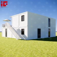 Maison conteneur détachable à 2 étages en vente à chaud Maison temporaire modulaire préfabriquée entièrement améliorée Appartement préfabriqué