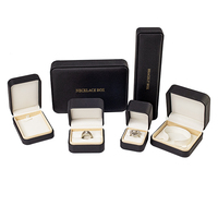 Paquet de bijoux en gros boîte à bijoux personnalisée en cuir PU luxe bracelet collier boucles d'oreilles boîte à bague emballage boîte à bijoux