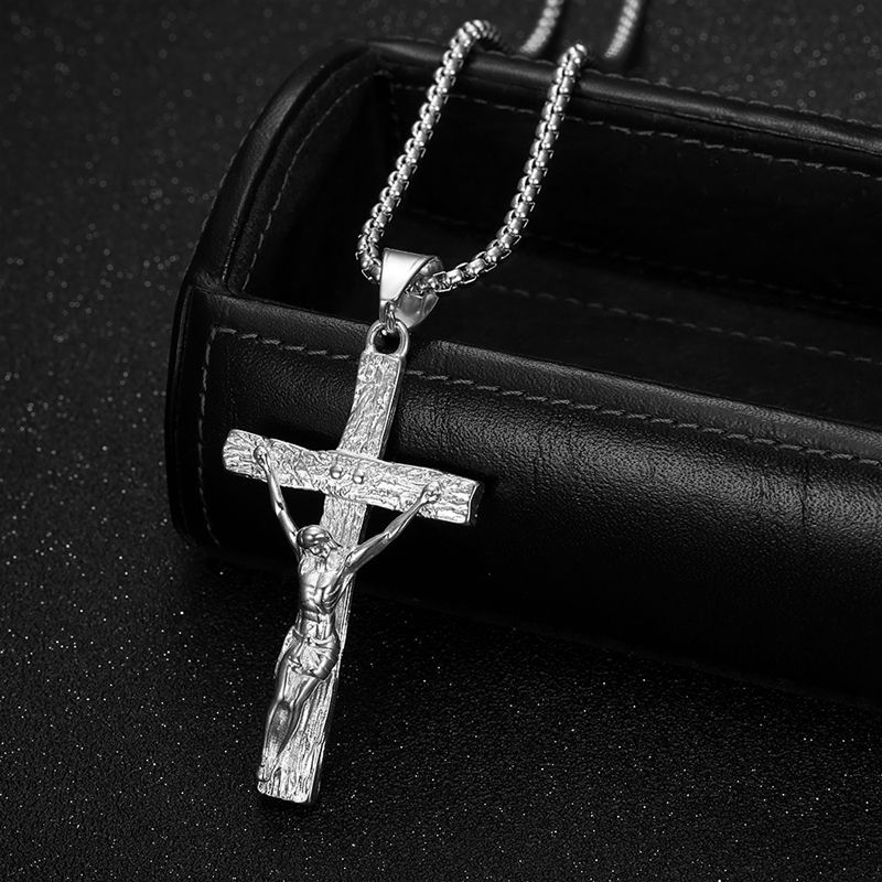 Pendentif simple couleur acier