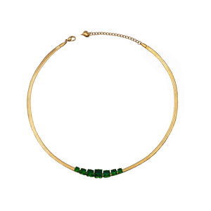 Neue europäische und amerikanische weibliche leichte Luxus-Halskette aus Titan-Stahl und Langen Schlangenknochen-Kette-Halsband Großhandel - Product Image 6
