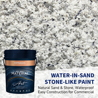 Peinture texturée pierre en poudre résistante aux alcalis et à l'eau, compatible températures, revêtement extérieur effet pierre véritable, OEM