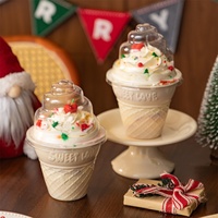 Boîte en plastique pour dessert en forme de glace de Noël, nouveau style