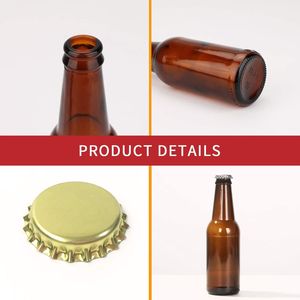 Botellas de Cerveza de 12oz, Botellas de Vidrio de Cuello Largo con Acabado Corona para Elaboración Casera de Cerveza y <span class=keywords><strong>Mead</strong></span> - Product Image 3