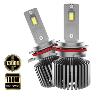 Kit LED professionnel 150W H7 A8F 13000LM avec double tube en cuivre pour la rénovation des phares de petits camions et de fourgons de livraison universels - Product Image 1