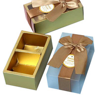 Maßge schneiderte hochwertige Pralinen verpackung Geschenk box Sweet Box für Hochzeit mit Band