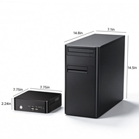 Mini PC Intel Core I9-9880H, 32GB DDR4, 1TB NVMe SSD, Doble LAN 2.5G, WiFi 6, Triple Pantalla, Mini Computadora de Escritorio para Oficina en Casa
