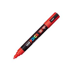 UNIPOSCA - Rotulador de Punta Mediana, Rojo - Product Image 1