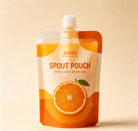 Emballages personnalisés, sachets en plastique avec bec verseur pour boissons, recharge de jus de fruits liquides
