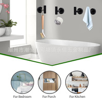 Ensemble 5 pièces moderne pour salle de bain en acier inoxydable 304 : porte-papier toilette mural, barre porte-serviettes, anneau porte-serviettes, patère porte-peignoir