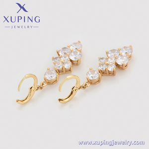 X000942968 XUPING 18K Gold Plated <strong>Statement</strong> Cluster Crystal Drop <strong>Earrings</strong> for Women Fashion Jewelry - Product Image 5
