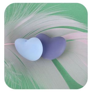 Cuentas de silicona de grado alimenticio para bebés, con forma de corazón de 17x20mm, sin BPA, para la fabricación de joyas, mordedores, clips para chupetes y accesorios de PVC - Product Image 4