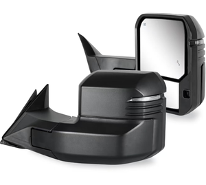 XMAXVISION Nuevo Par de Espejos Laterales Convexos para Remolque para Modelos 2022-2023, Cristal con Calefacción, Función de Señal de Giro y Punto Ciego, Color Negro - Product Image 2