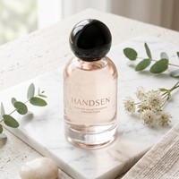 Flacon de parfum en verre moderne et minimaliste de luxe, vide, en forme de cylindre, avec pulvérisateur à pompe, 30 ml/50 ml/100 ml, tailles personnalisées pour les parfums