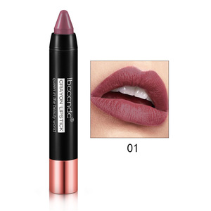 Ibcccndc Delineador de labios y lápiz labial Tinta mate Retráctil Maquillaje de larga duración Crayón de labios de terciopelo metálico - Product Image 6