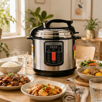Autocuiseur Électrique Intelligent Multifonction OEM 6L en Acier Inoxydable 1000W pour Usage Domestique, Extérieur et Hôtelier 220V~