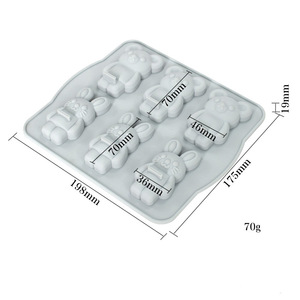 Khuôn Bánh Hình Gấu Dễ Thương Bằng Silicon Phục Sinh Khuôn Sô Cô La Hình Thỏ Để Nướng Bánh Cupcake Muffin Làm Kẹo Sô Cô La Viên Đá - Product Image 2