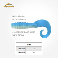 WZ RTM Leurre souple segmenté C-tail Flash Shad, personnalisable