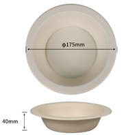 Bols de bagasse Eco jetable compostable biodégradable 32OZ bol de canne à sucre