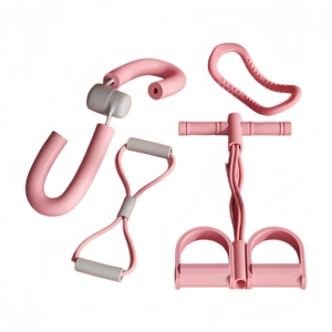 Ensemble de fitness yoga personnalisable : Bandes de résistance, anneau de Pilates, équipement de fitness pour épaules et dos – Lot de 4 - Product Image 1