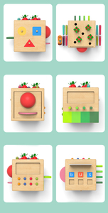 Jouets éducatifs en bois Montessori <span class=keywords><strong>6</strong></span> en 1, <span class=keywords><strong>cube</strong></span> de tri de formes, pour les bébés garçons et filles <span class=keywords><strong>d</strong></span>'âge préscolaire de 1, 2 et 3 ans - Product Image 6
