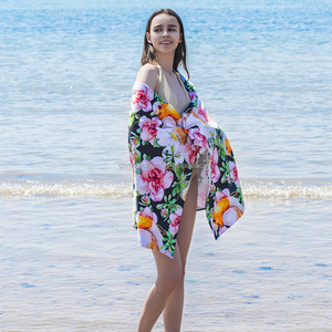 100% coton luxe doux velours <span class=keywords><strong>serviette</strong></span> concepteur <span class=keywords><strong>dessin</strong></span> peinture imprimé souvenir <span class=keywords><strong>plage</strong></span> <span class=keywords><strong>serviette</strong></span> de bain cadeau personnalisé imprimé serviettes - Product Image 2