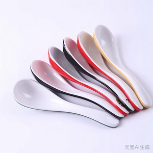 Service de table <span class=keywords><strong>NYX</strong></span> A5 en mélamine imitation porcelaine, peint à la main, style moderne et épuré, ensemble de quatre pièces, épaissi, résistant aux chutes, créatif - Product Image 2