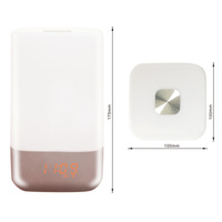 Lámpara Táctil Cubo, Luz Nocturna LED, Lámpara de Mesa, Luz para Despertar, Reloj Despertador con Simulación de Amanecer para Decoración del Hogar, Reloj Digital, Luz Nocturna LED