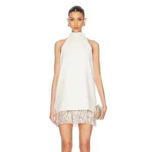 Vestido Midi en Línea A, Cuello en V, Hombros Descubiertos, Cintura Alta, con Cuentas, Transpirable, Resistente, con Cremalleras, Versátil e Informal, Nueva Colección Primavera 2026 - Product Image 1