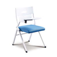 Chaise de bureau simple et élégante de haute qualité, avec planche d'écriture, à cadre fixe, pour le bureau, vente d'usine