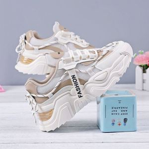 Zapatos Deportivos Casuales Transpirables para Mujer JiuZhou, para Todas las Temporadas, con Entresuela de PU, Amortiguación, Suela Gruesa, Superficie de Malla, Antiolor, a la Moda - Product Image 2