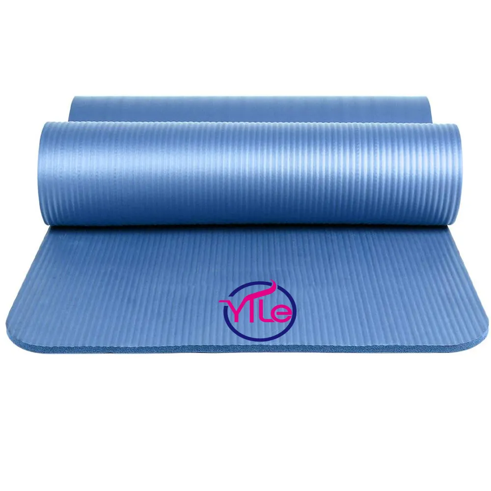 Matras Yoga Nbr dengan Tas Ransel, Matras Yoga Nbr Mewah Unik Senam Ketebalan 1.5Cm, Merah Muda dan Hijau dengan Tas Ransel