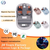 Souris de jeu silencieuse double mode 2,4 G avec capteur optique, LED, chargement USB-C, ergonomique pour bureau et usage professionnel