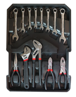 Ensemble d'outils à main professionnels de 187 pièces, clé à douille en acier au chrome-vanadium, cliquet 1/2" 1/4", boîte à roulettes en aluminium, réparation automobile