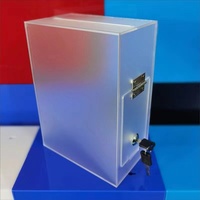 Großhandel Fabrik Transparente Maßgefertigte Acryl-Lieferbox/Stimmzeltbox/Spendenbox mit Kette