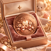 Pièce de monnaie commémorative en cuivre fin 999 de 5 oz, en relief 3D, pour les premiers mots et étapes importantes de bébé, objet de collection, cadeau artisanal en métal