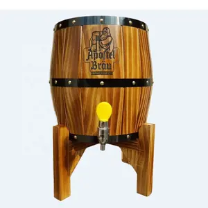 1.5L 3L 5L Custom wooden beer barrel Solid wood barrels for beer whiskey rum