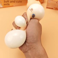 Jouet anti-stress chaton mignon et moelleux, à rebond lent, texture ultra-douce type argile, en caoutchouc PVC transparent