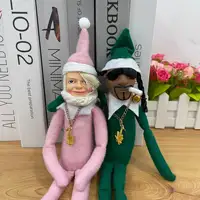 Juguete de elfo de Navidad, gafas de sol con Snoop on A Stoop, decoración divertida de cigarrillos, ornamento para el hogar, regalo de Año Nuevo, 2022