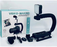Trépied flexible professionnel AY49 AY49X AY49Z pour téléphone portable TikTok, perche à selfie, microphone et kit d'éclairage d'appoint