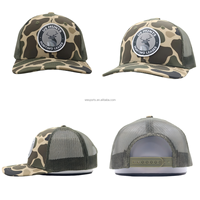 Gorras Trucker de Malla OEM de 6 Paneles con Camuflaje, Gorras Richardson 112 con Cierre a Presión, Diseños Personalizados con Bordado Profesional e Impresión de Logotipo